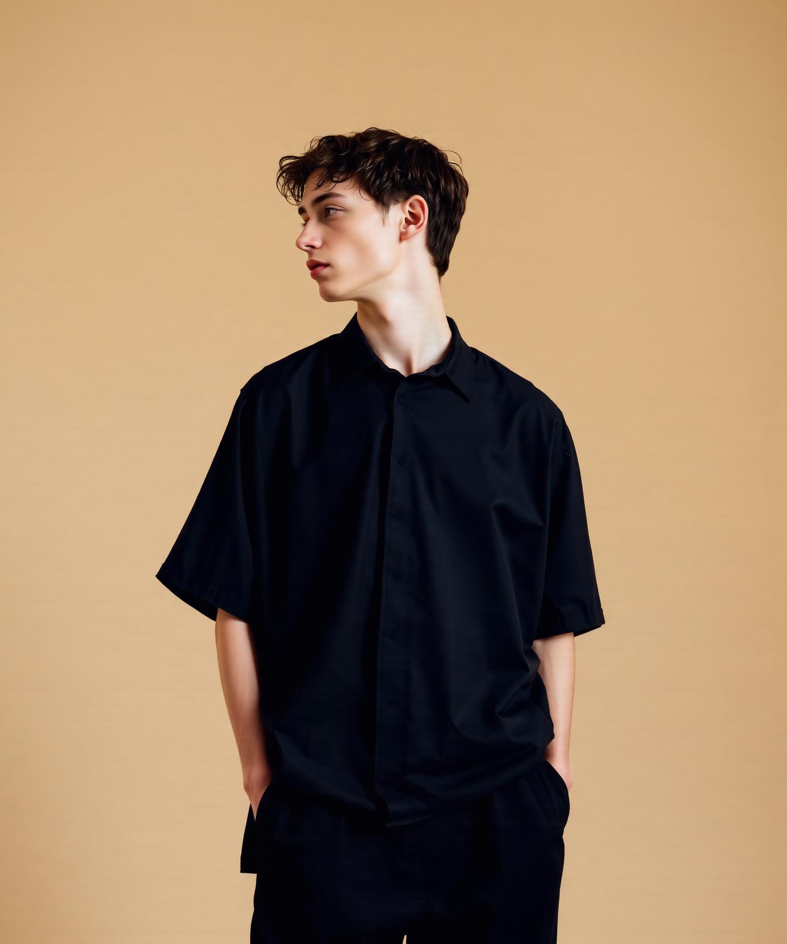 UZII oversized black streetwear shirt